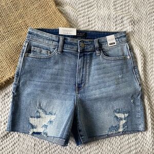 Judy Blue High Waist Raw Hem Shorts